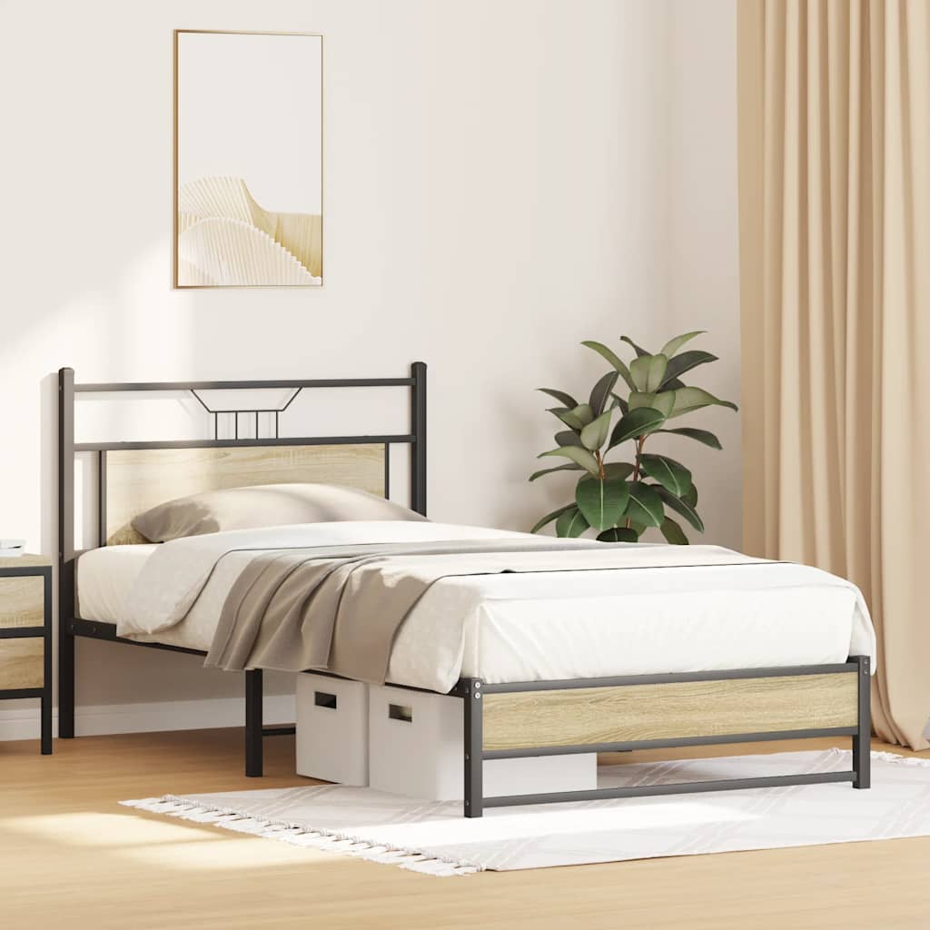 Cadre de lit sans matelas chêne sonoma 100x200 cm - XIOS