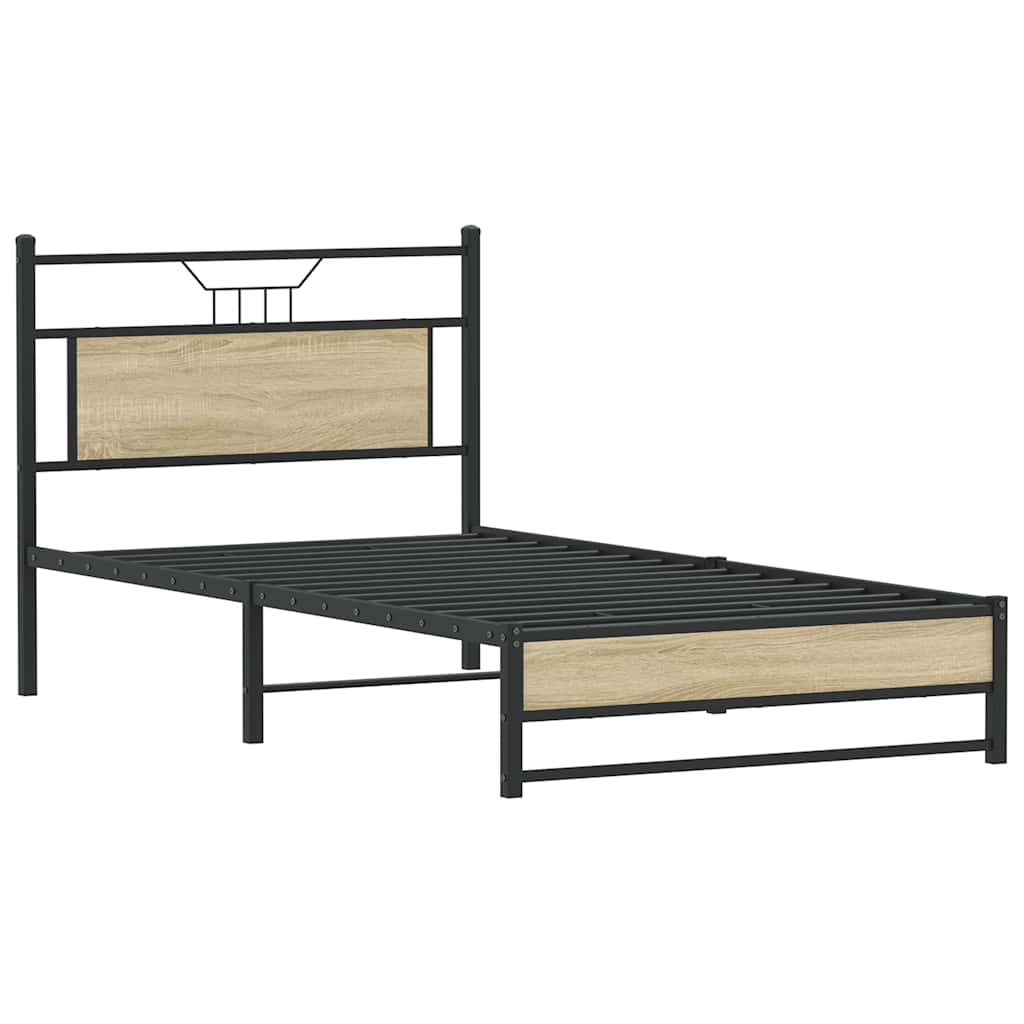 Cadre de lit sans matelas chêne sonoma 107x203 cm - XIOS