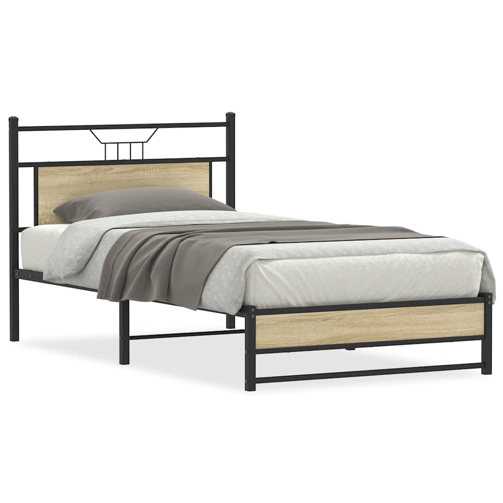 Cadre de lit sans matelas chêne sonoma 107x203 cm - XIOS