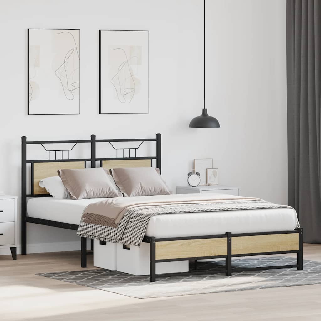 Cadre de lit sans matelas chêne sonoma 120x190 cm - XIOS