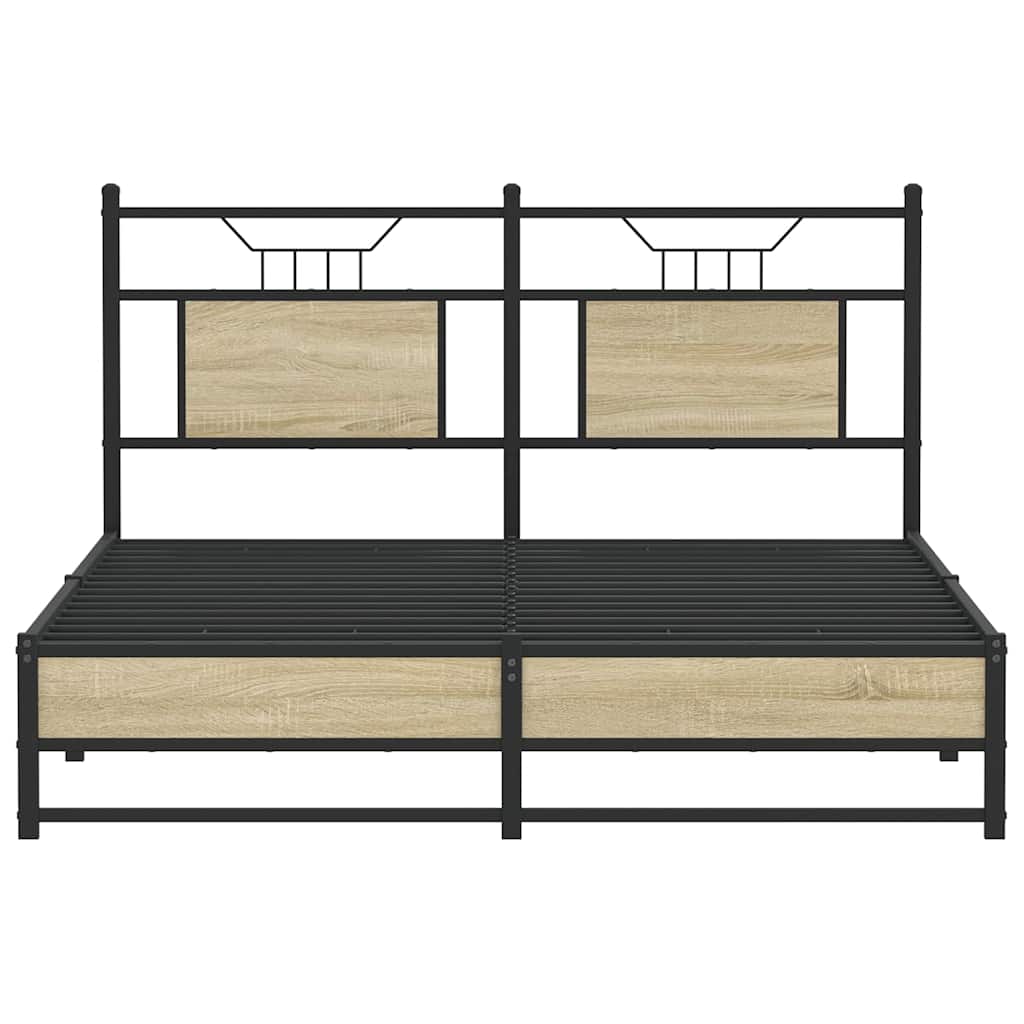 Cadre de lit sans matelas chêne sonoma 140x190 cm - XIOS