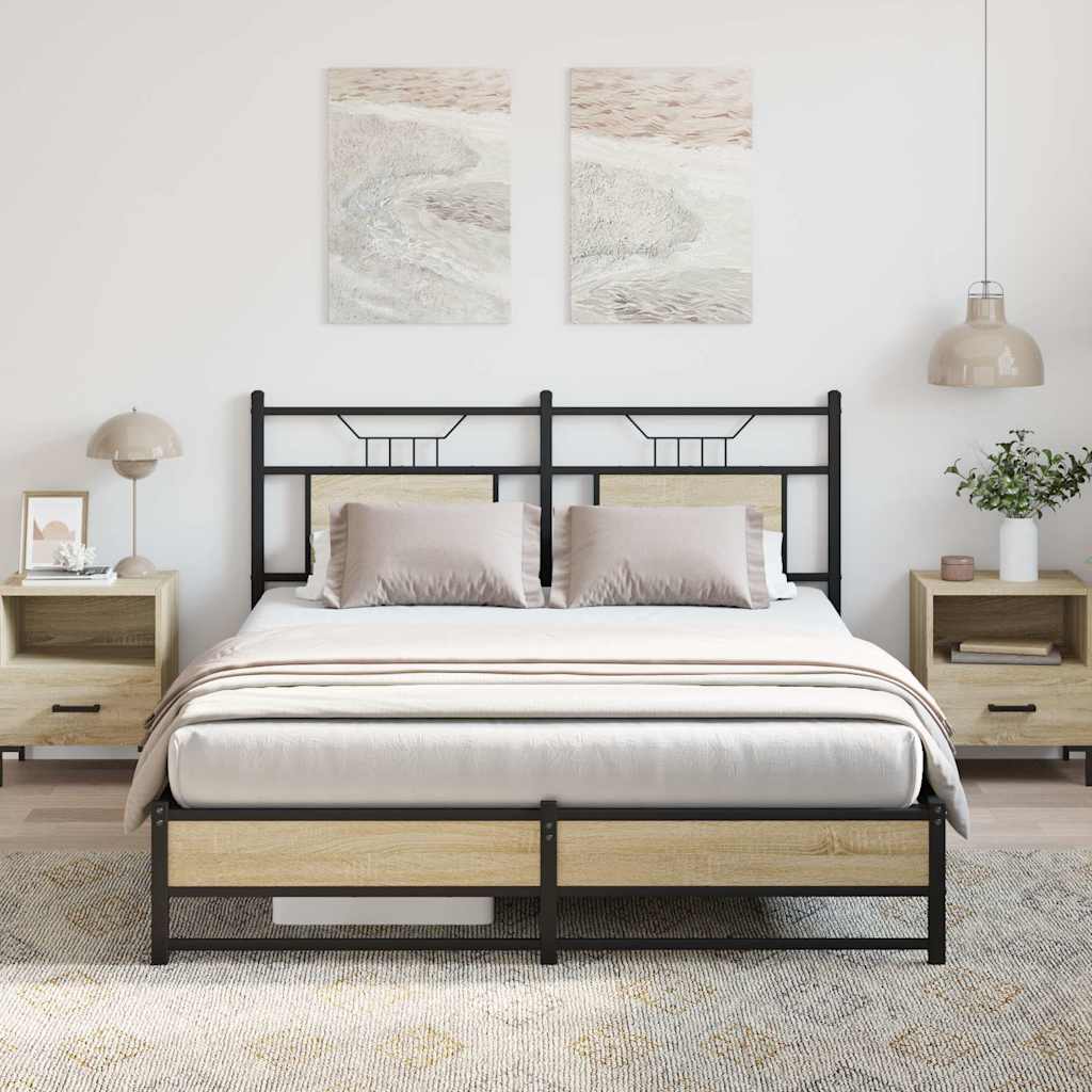 Cadre de lit sans matelas chêne sonoma 140x200 cm - XIOS