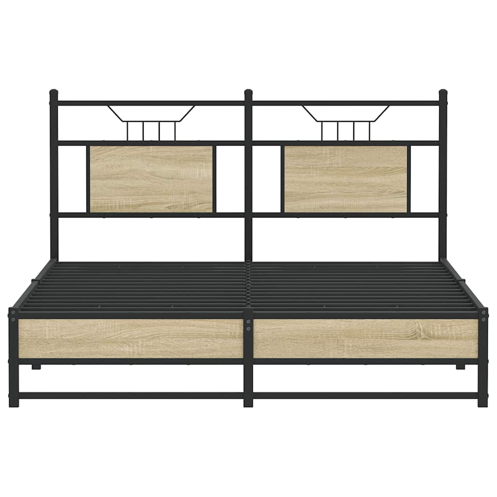Cadre de lit sans matelas chêne sonoma 150x200 cm - XIOS