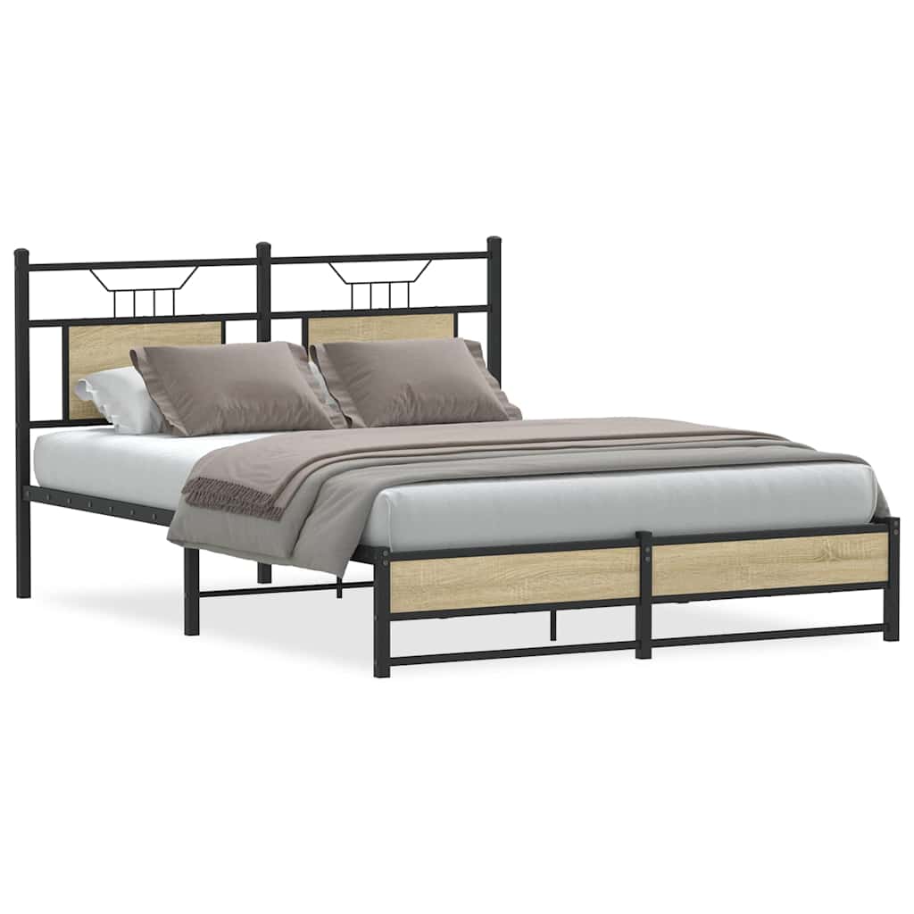 Cadre de lit sans matelas chêne sonoma 150x200 cm - XIOS