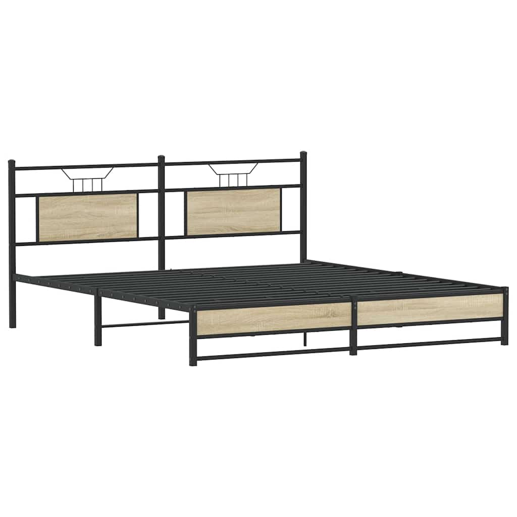 Cadre de lit sans matelas chêne sonoma 160x200 cm - XIOS