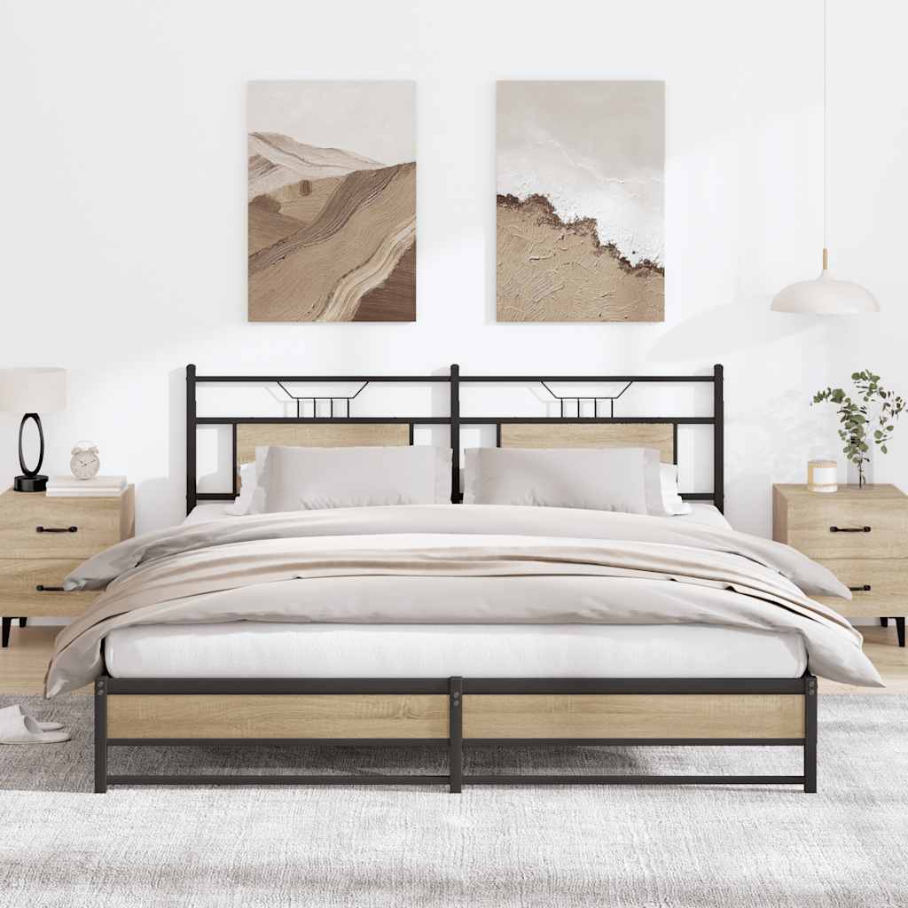 Cadre de lit sans matelas chêne sonoma 160x200 cm - XIOS