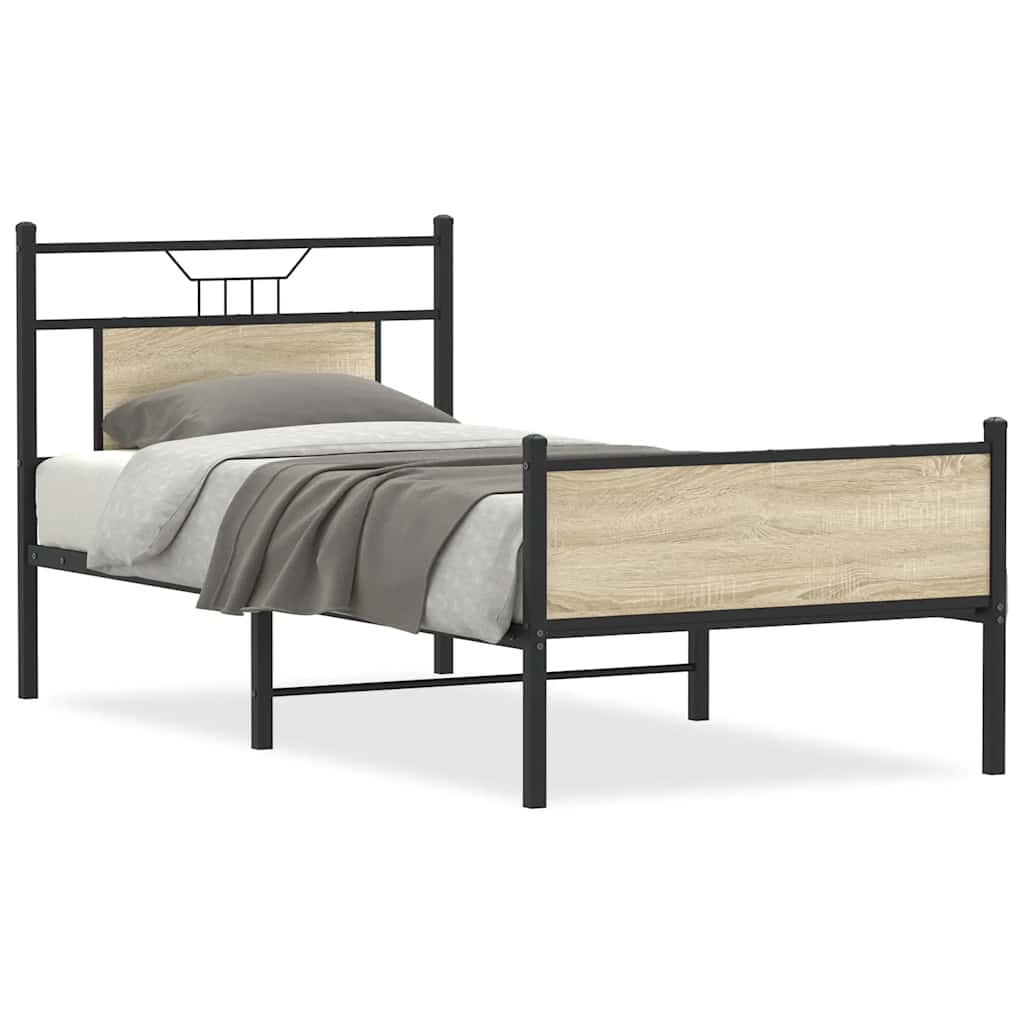 Cadre de lit sans matelas chêne sonoma 75x190 cm - XIOS