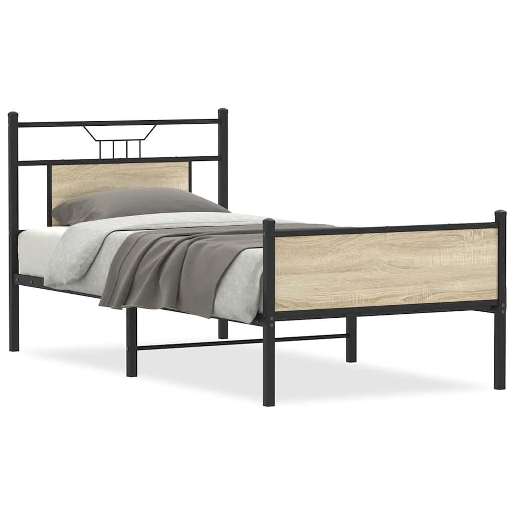 Cadre de lit sans matelas chêne sonoma 90x200 cm - XIOS