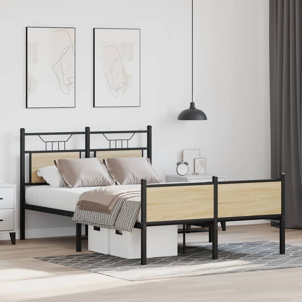 Cadre de lit sans matelas chêne sonoma 120x200 cm - XIOS