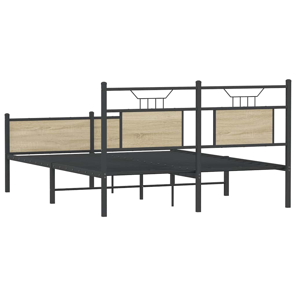 Cadre de lit sans matelas chêne sonoma 137x190 cm - XIOS