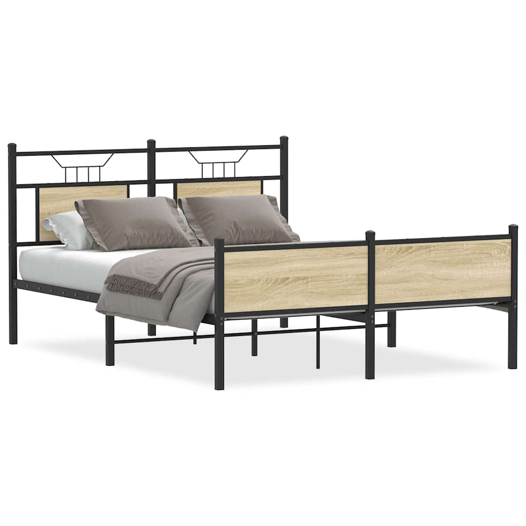 Cadre de lit sans matelas chêne sonoma 140x200 cm - XIOS