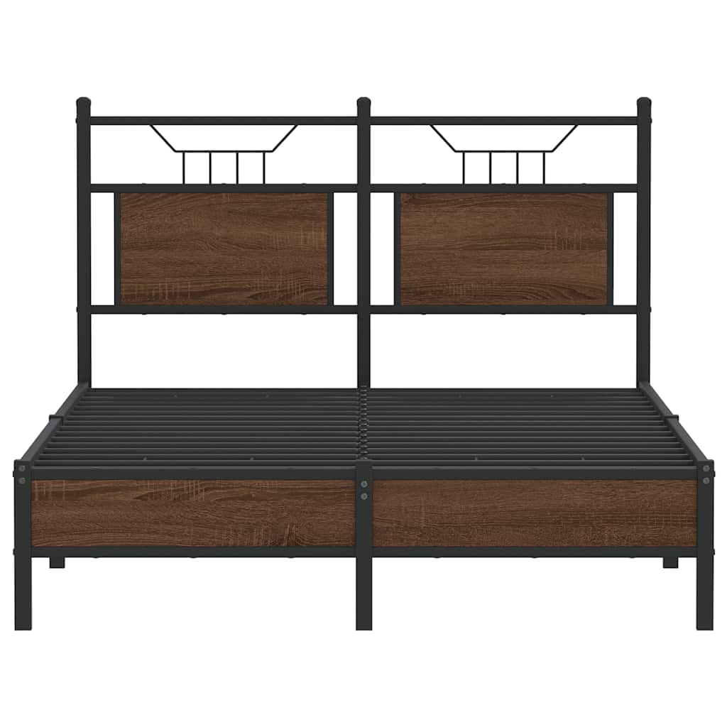 Cadre de lit sans matelas chêne marron 120x190 cm - XIOS