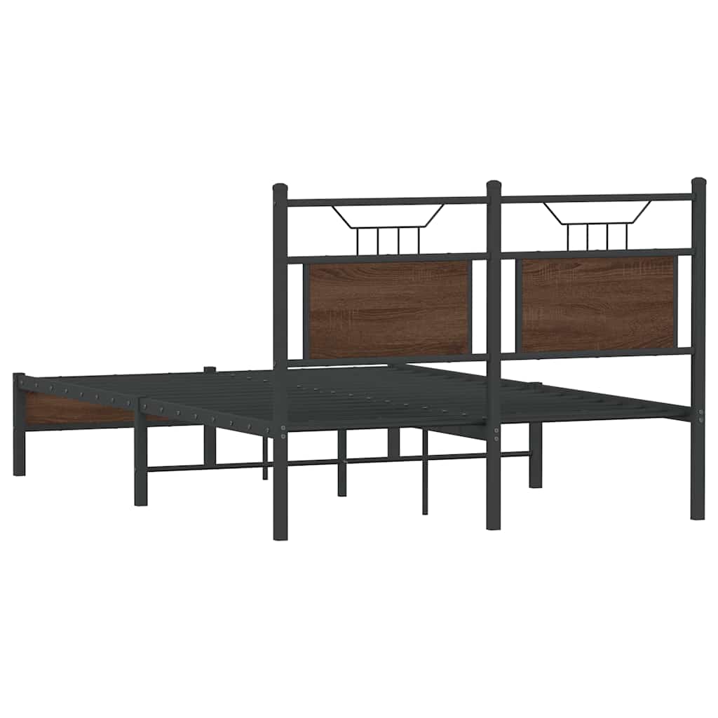 Cadre de lit sans matelas chêne marron 120x190 cm - XIOS