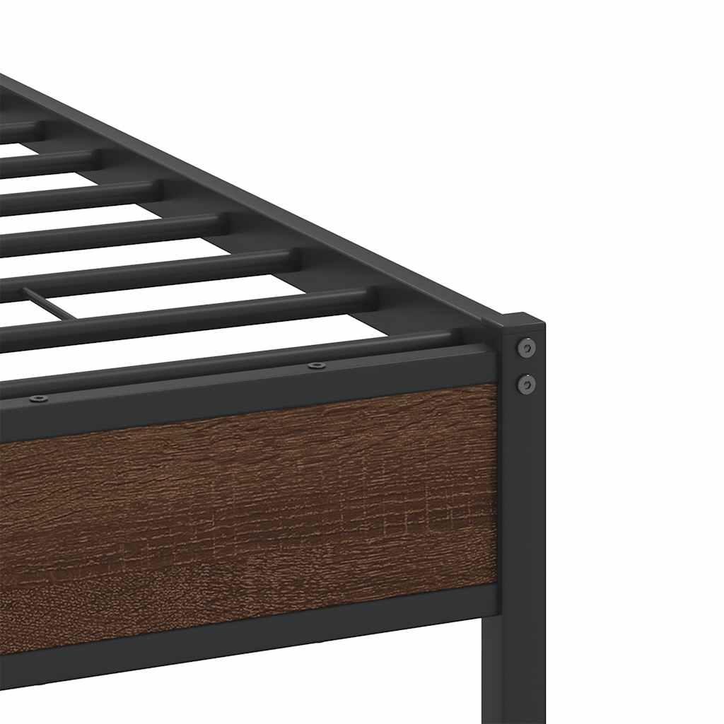Cadre de lit sans matelas chêne marron 120x190 cm - XIOS