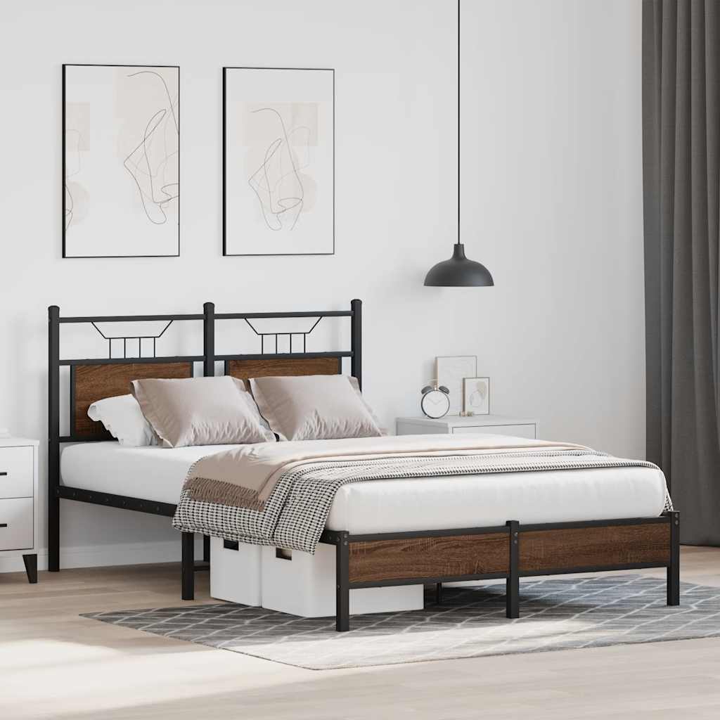 Cadre de lit sans matelas chêne marron 120x200 cm - XIOS