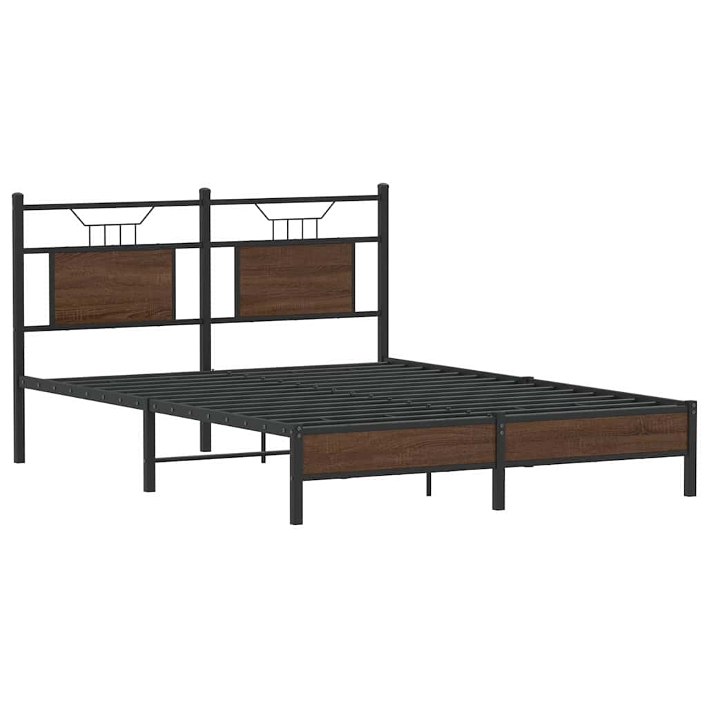 Cadre de lit sans matelas chêne marron 137x190 cm - XIOS