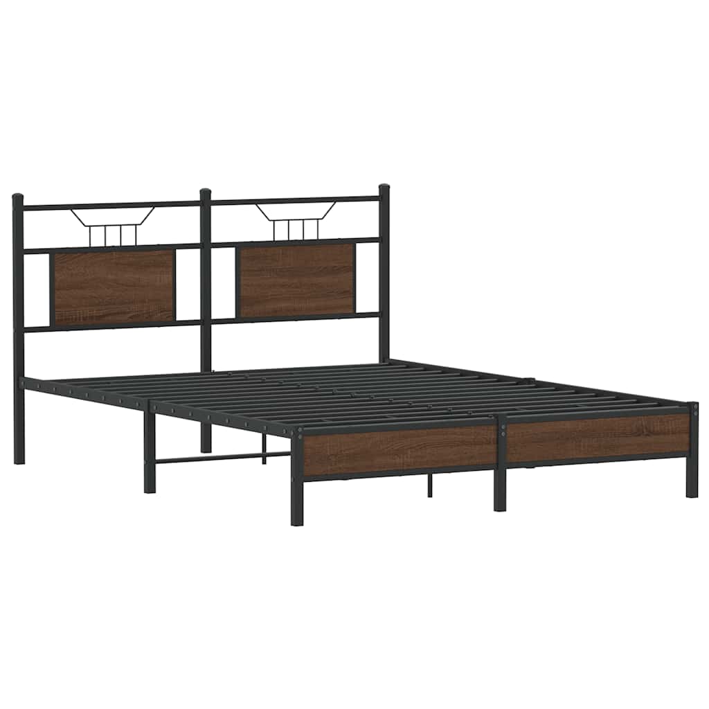 Cadre de lit sans matelas chêne marron 140x190 cm - XIOS
