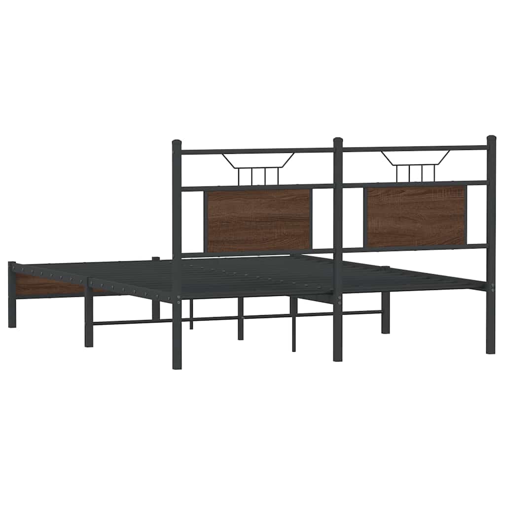 Cadre de lit sans matelas chêne marron 140x190 cm - XIOS