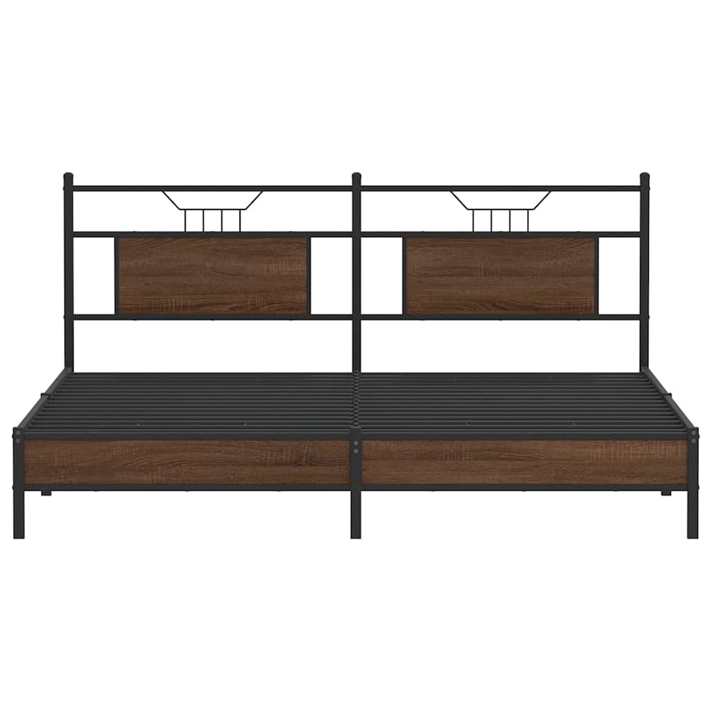 Cadre de lit sans matelas chêne marron 160x200 cm - XIOS