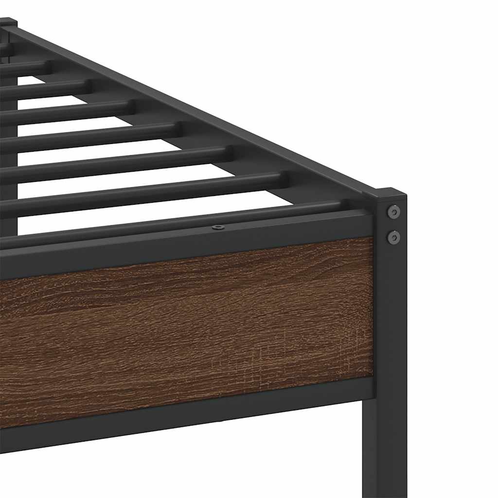 Cadre de lit sans matelas chêne marron 100x200 cm - XIOS
