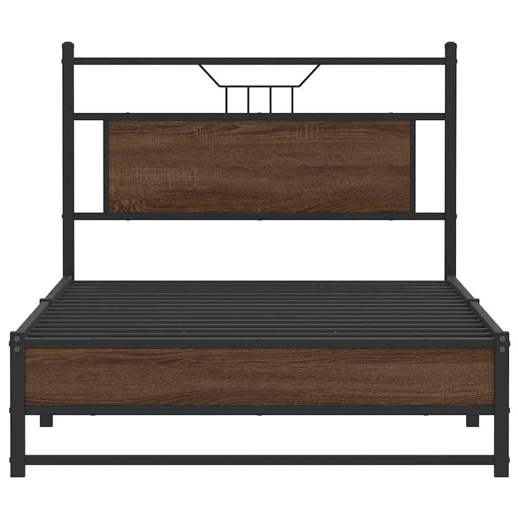 Cadre de lit sans matelas chêne marron 107x203 cm - XIOS