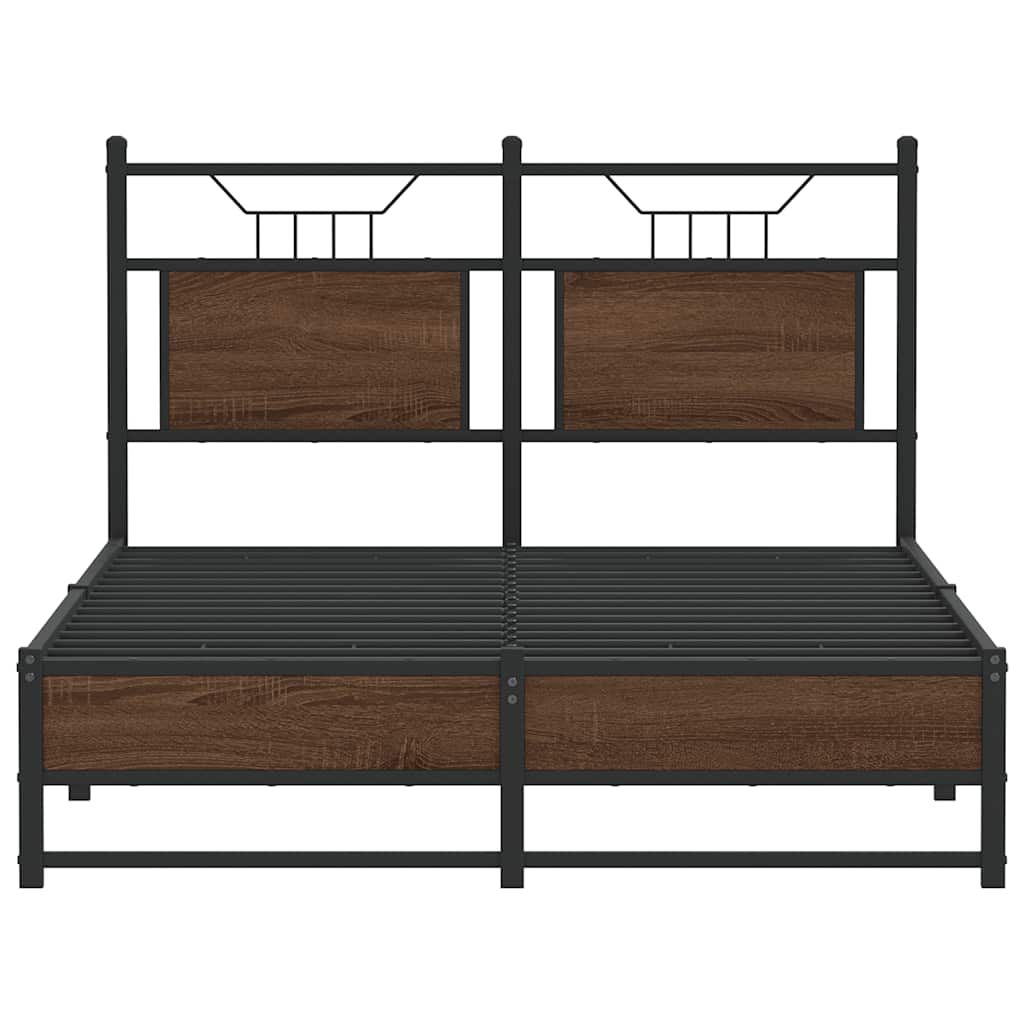 Cadre de lit sans matelas chêne marron 120x190 cm - XIOS