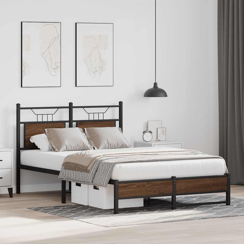 Cadre de lit sans matelas chêne marron 120x200 cm - XIOS