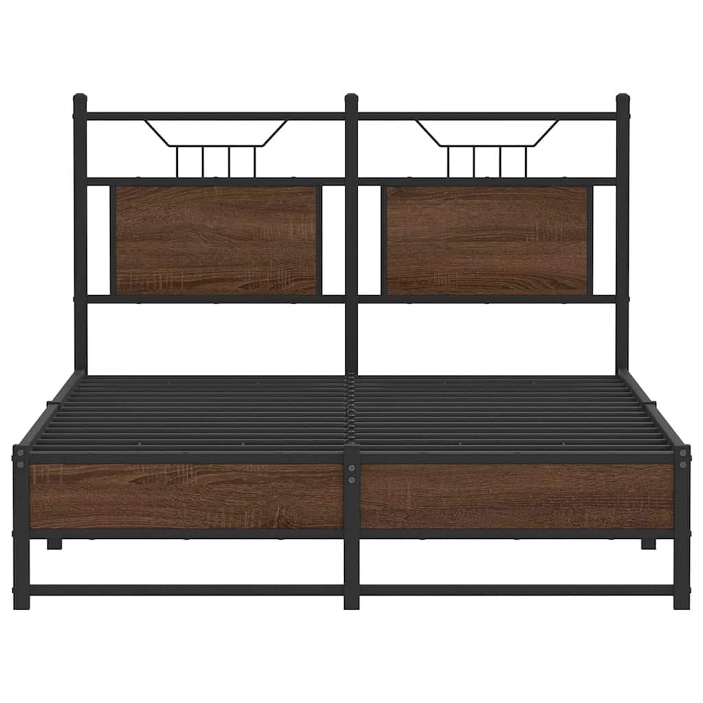 Cadre de lit sans matelas chêne marron 120x200 cm - XIOS