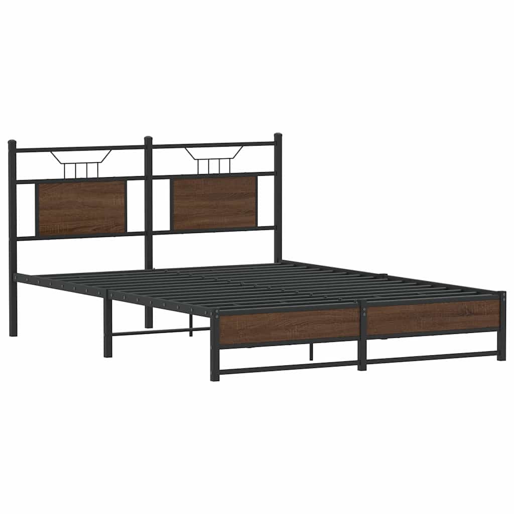 Cadre de lit sans matelas chêne marron 140x190 cm - XIOS