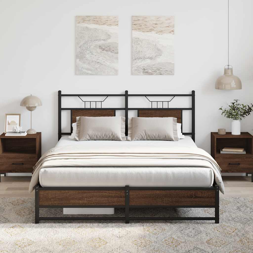 Cadre de lit sans matelas chêne marron 140x190 cm - XIOS