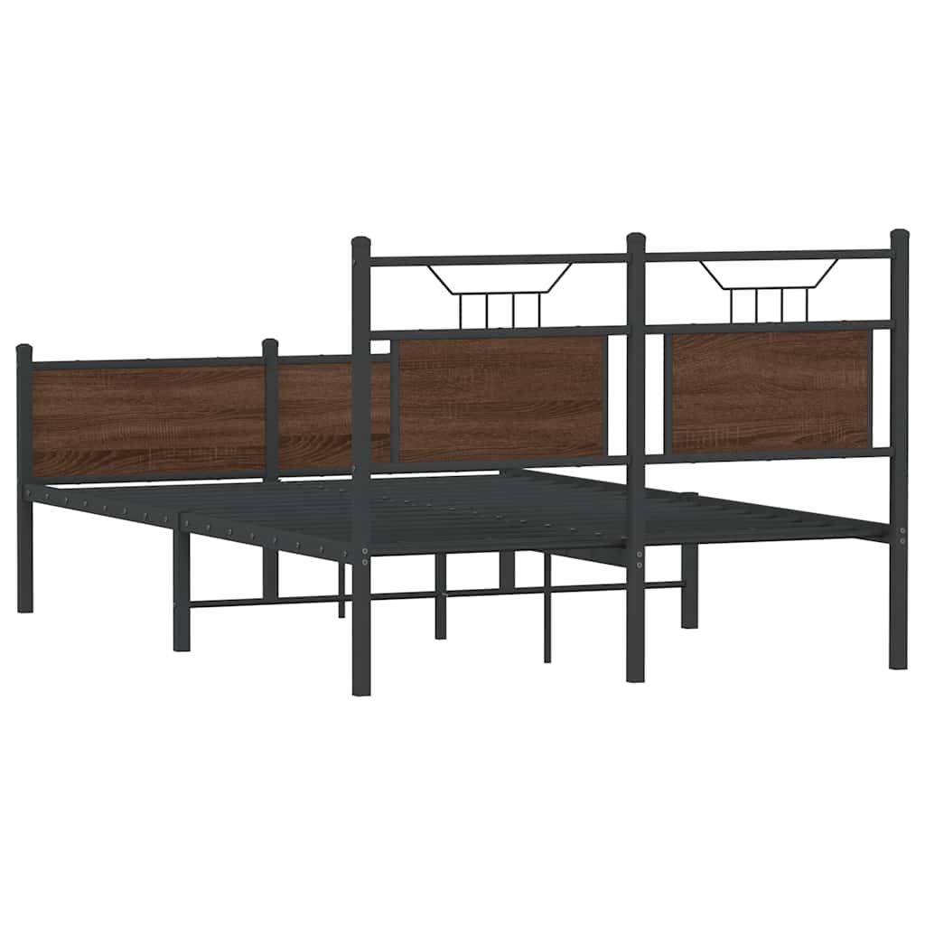 Cadre de lit sans matelas chêne marron 120x190 cm - XIOS