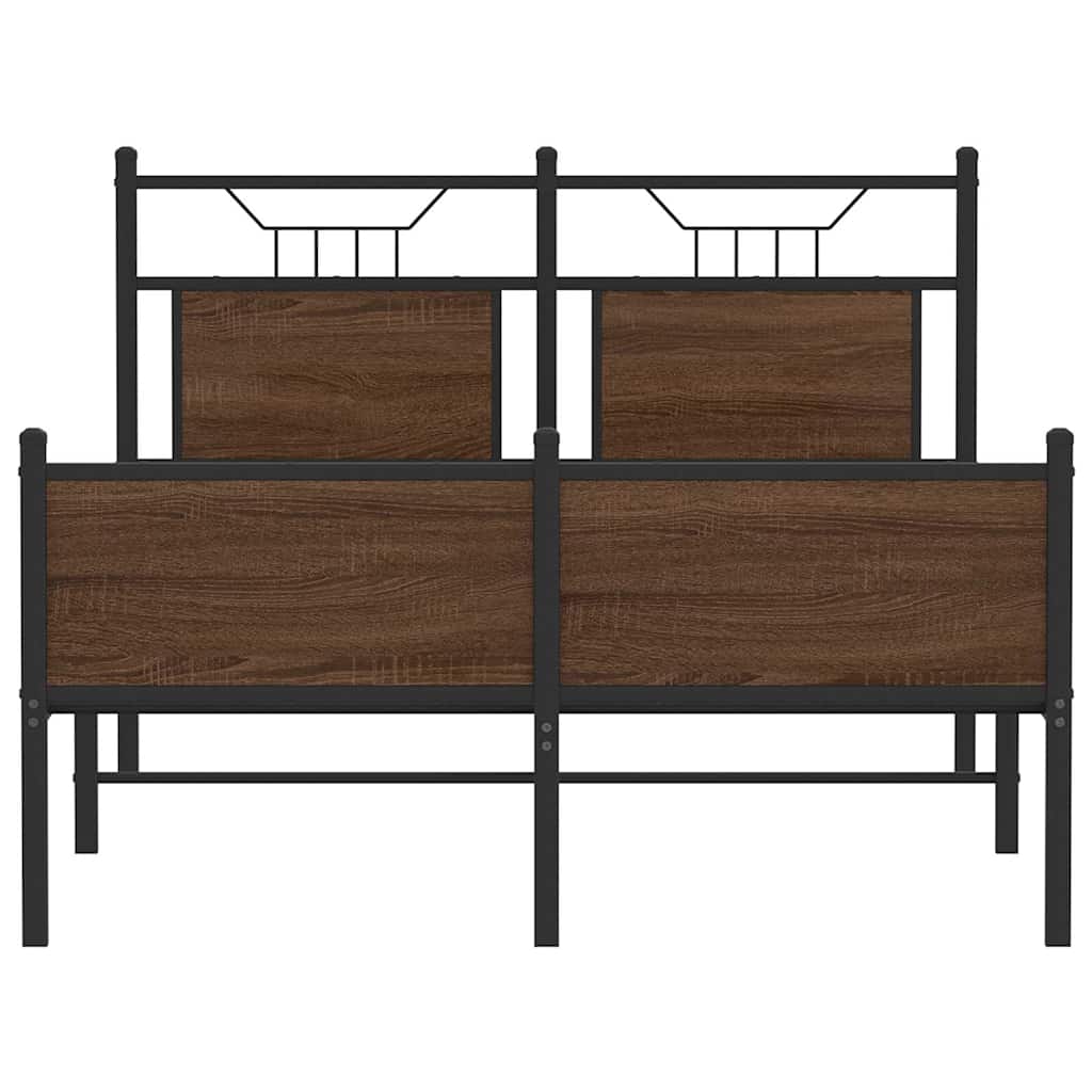 Cadre de lit sans matelas chêne marron 120x200 cm - XIOS