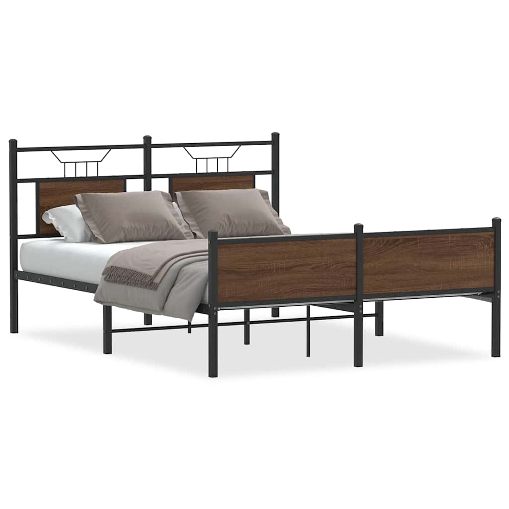 Cadre de lit sans matelas chêne marron 150x200 cm - XIOS