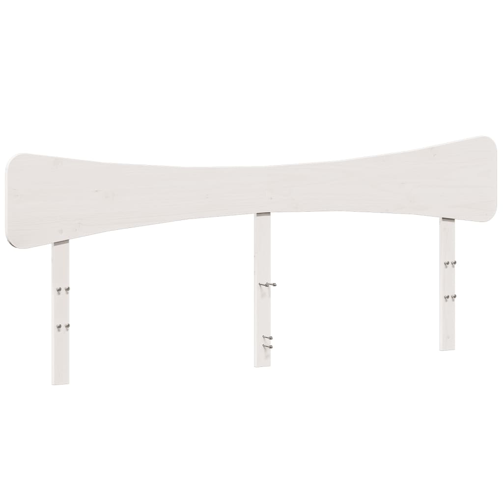 Cadre de lit sans matelas blanc 160x200 cm bois de pin massif - XIOS
