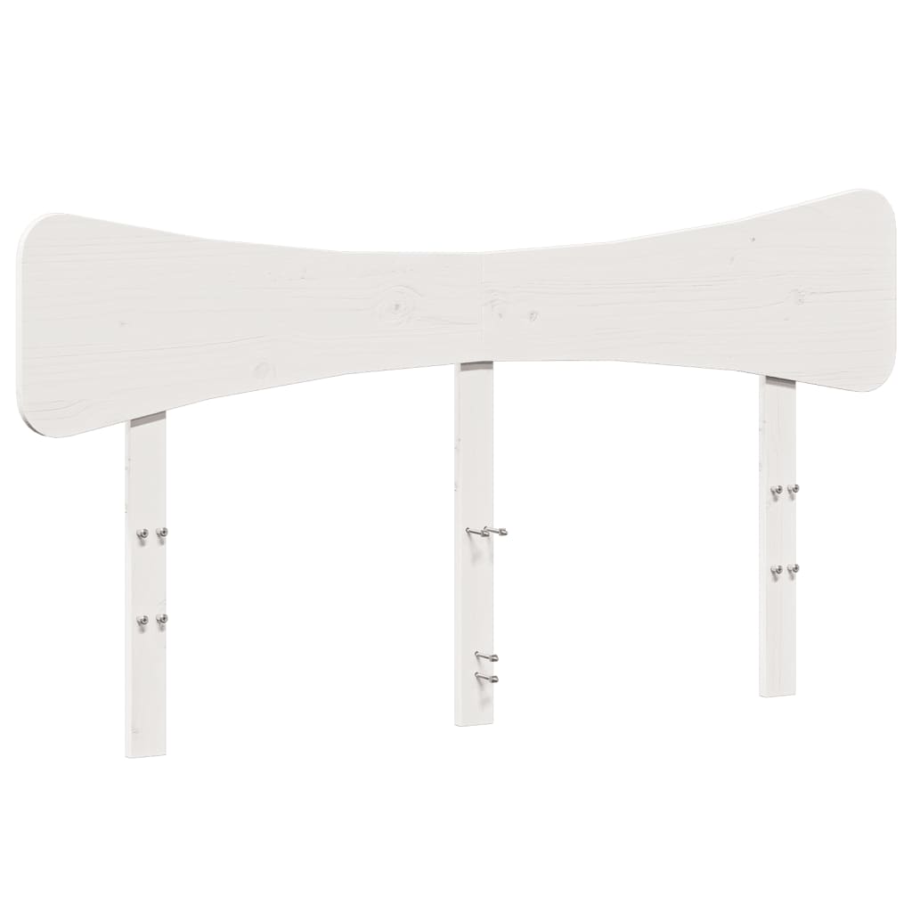 Cadre de lit sans matelas blanc 150x200 cm bois de pin massif - XIOS