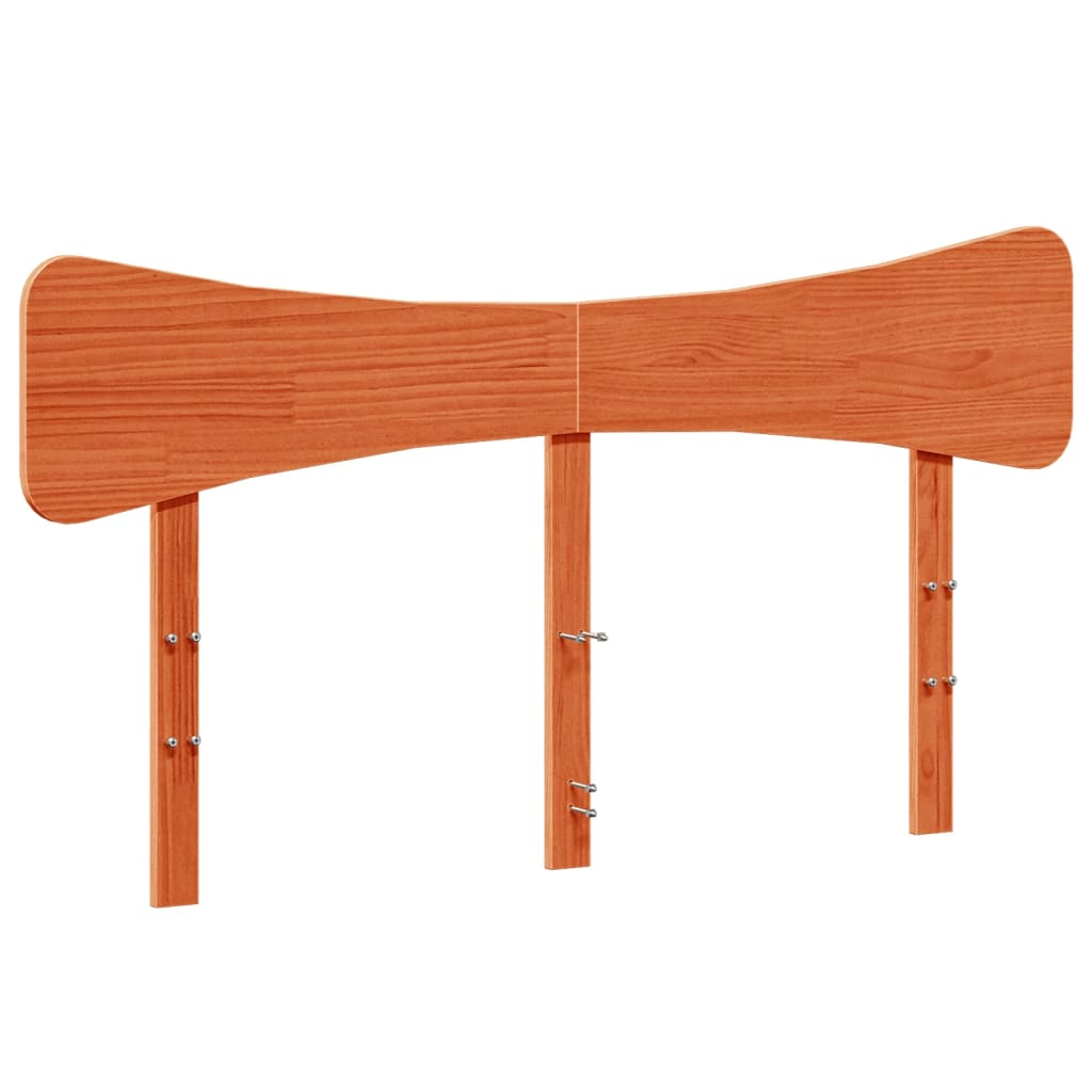 Cadre de lit sans matelas cire marron 120x190cm bois pin massif - XIOS