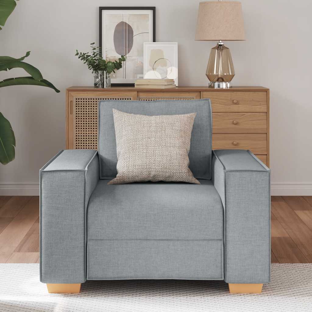 Canapé Fauteuil Gris Clair 60 cm Tissu - XIOS