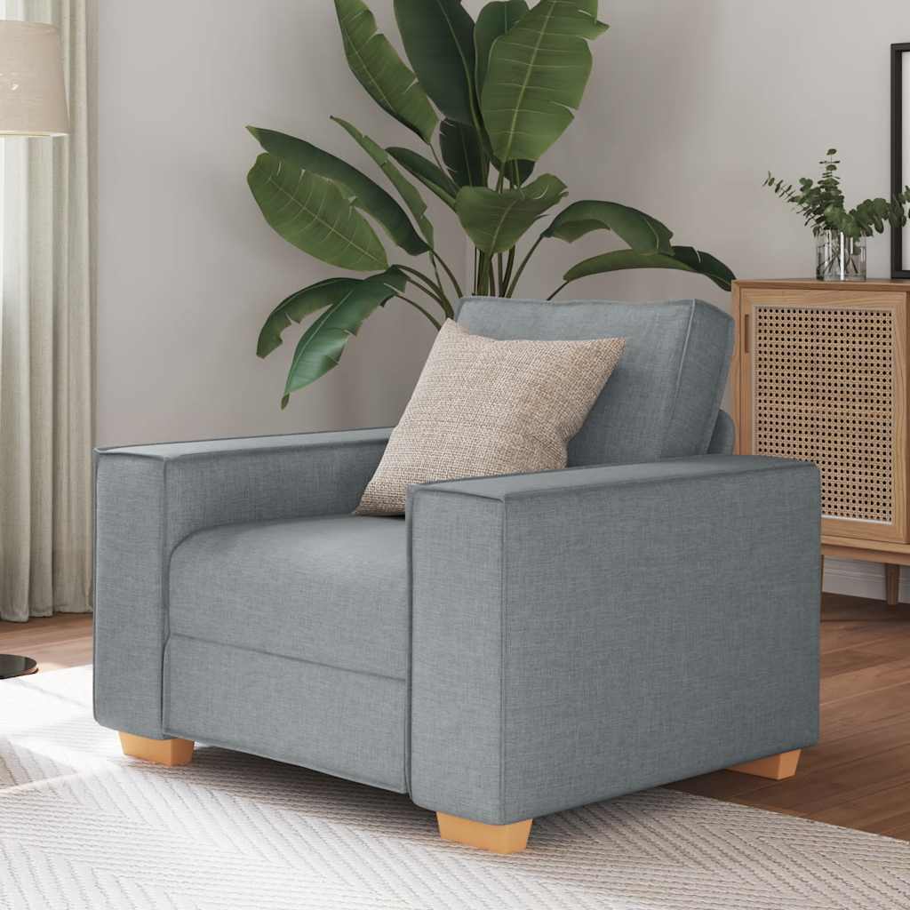 Canapé Fauteuil Gris Clair 60 cm Tissu - XIOS