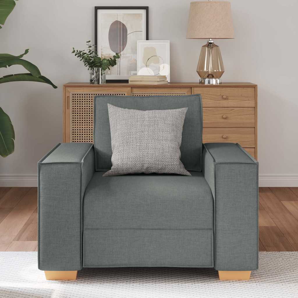 Canapé Fauteuil Gris Foncé 60 cm Tissu - XIOS