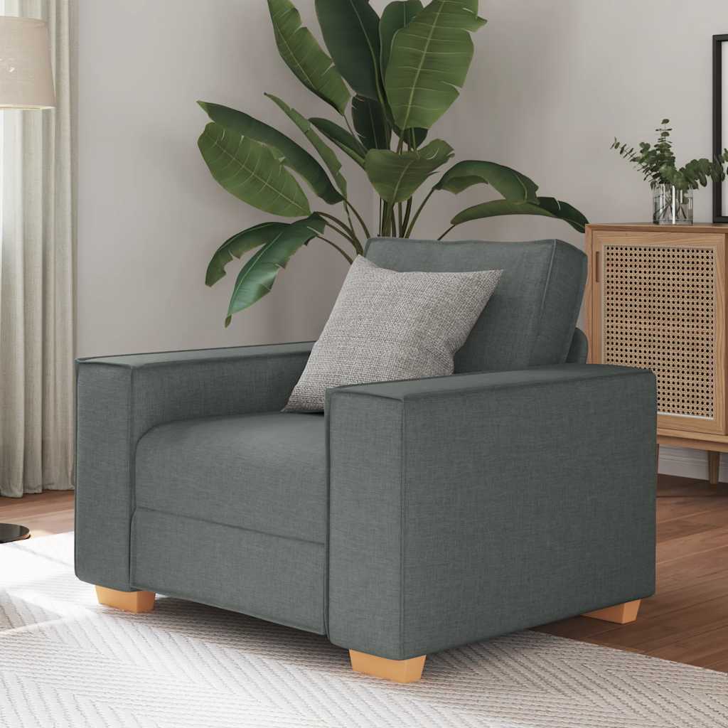 Canapé Fauteuil Gris Foncé 60 cm Tissu - XIOS