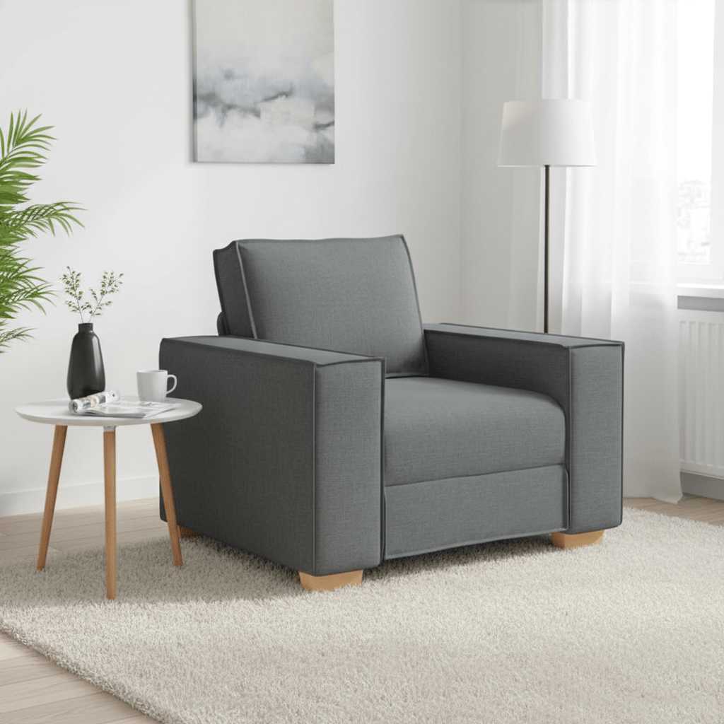 Canapé Fauteuil Gris Foncé 100x78x84 cm Tissu - XIOS