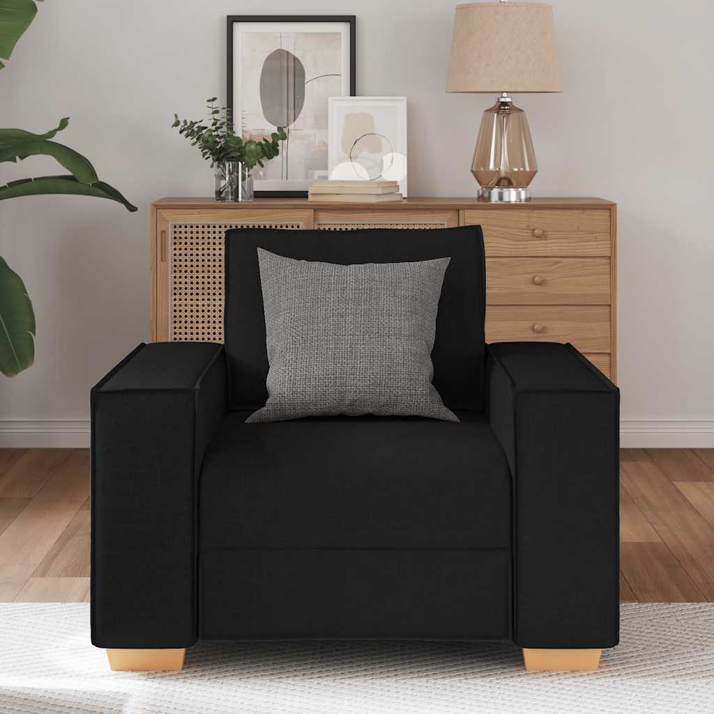 Canapé Fauteuil Noir 60 cm Tissu - XIOS
