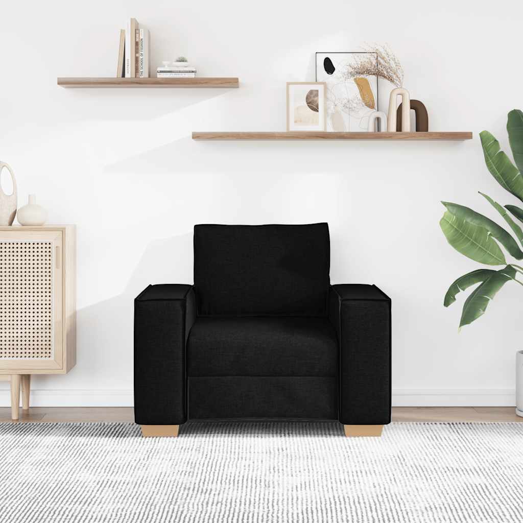 Canapé Fauteuil Noir 100x78x84 cm Tissu - XIOS