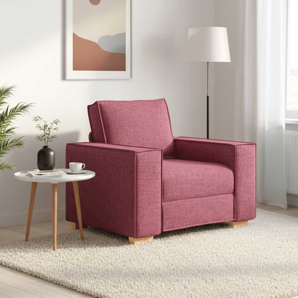 Canapé Fauteuil Rouge Vin 100x78x84 cm Tissu - XIOS