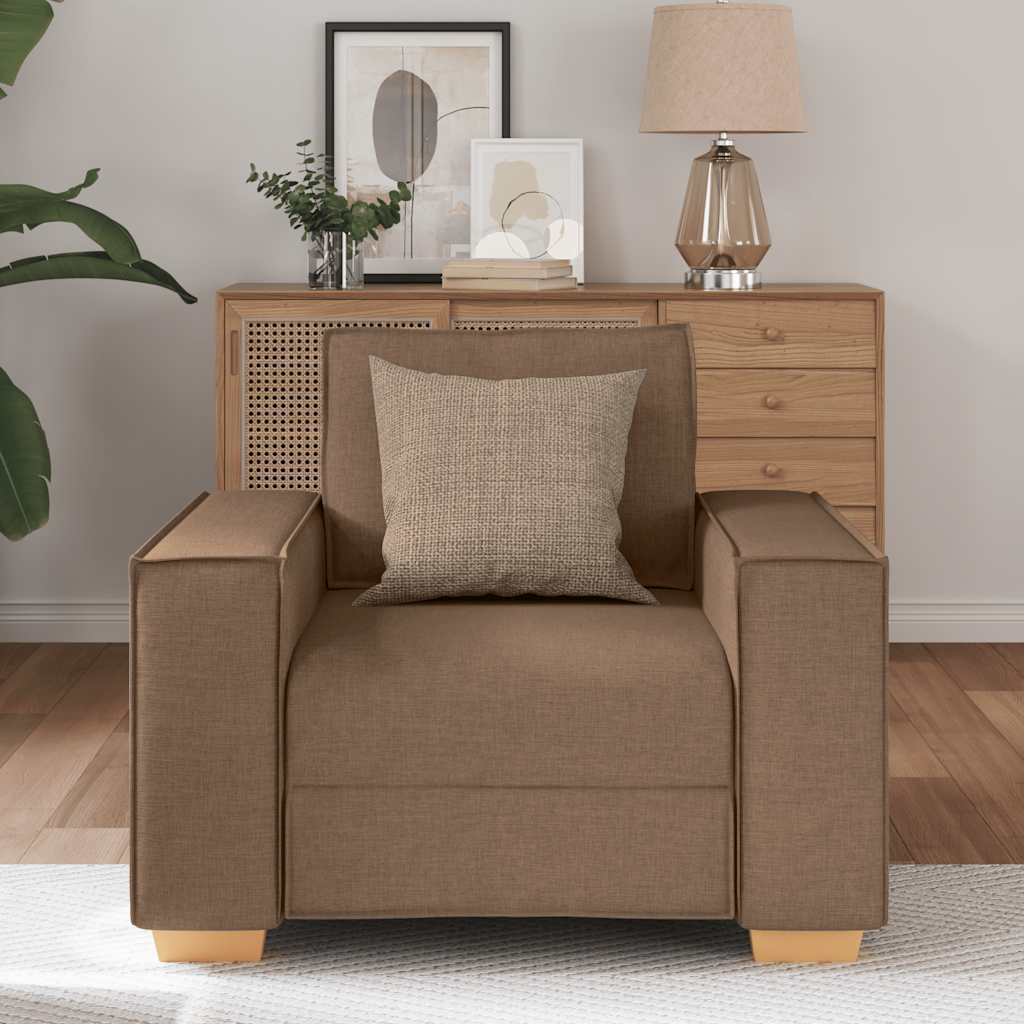 Canapé Fauteuil Marron 60 cm Tissu - XIOS