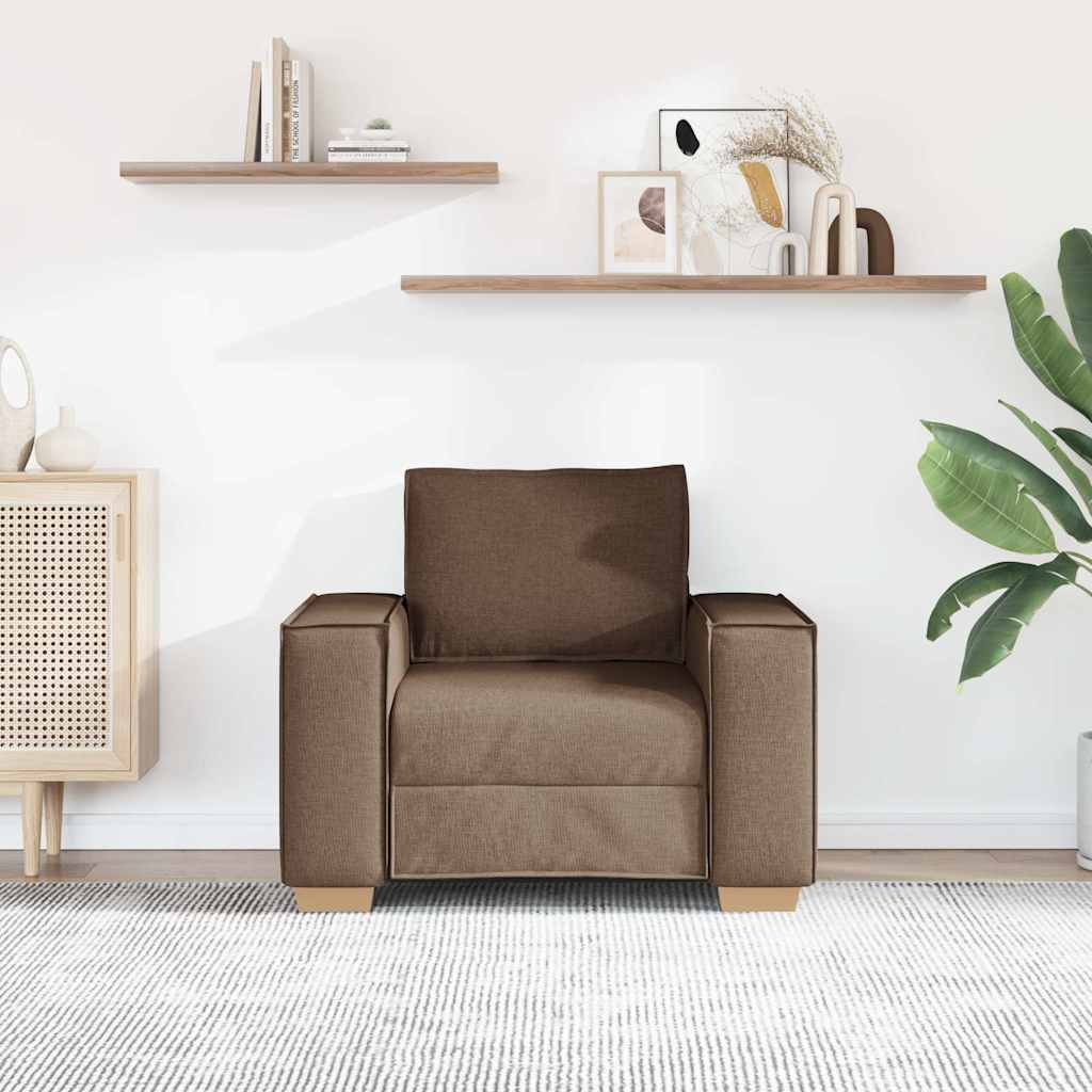 Canapé Fauteuil Marron 100x78x84 cm Tissu - XIOS