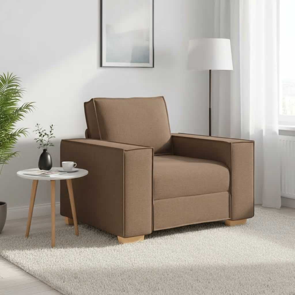 Canapé Fauteuil Marron 100x78x84 cm Tissu - XIOS