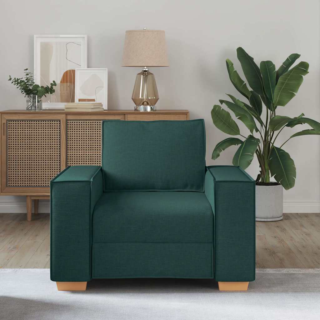 Canapé Fauteuil Vert Foncé 60 cm Tissu - XIOS