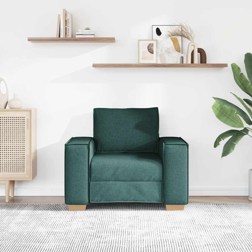 Canapé Fauteuil Vert Foncé 100x78x84 cm Tissu - XIOS