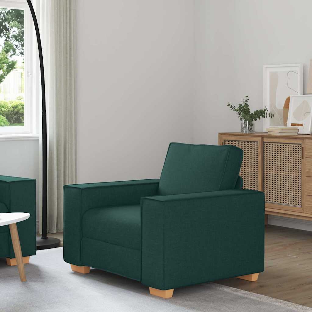 Canapé Fauteuil Vert Foncé 60 cm Tissu - XIOS